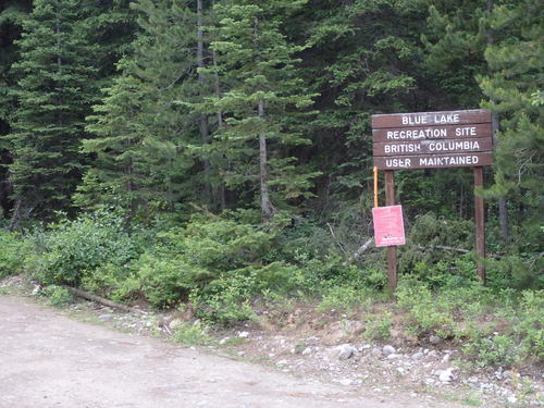 GDMBR: Blue Lake Recreation Site, BC, User Maintained.