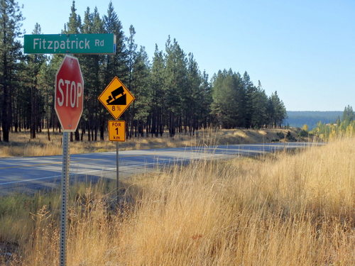 GDMBR: We had reached BC Hwy-93 from Fitzpatrick Road.