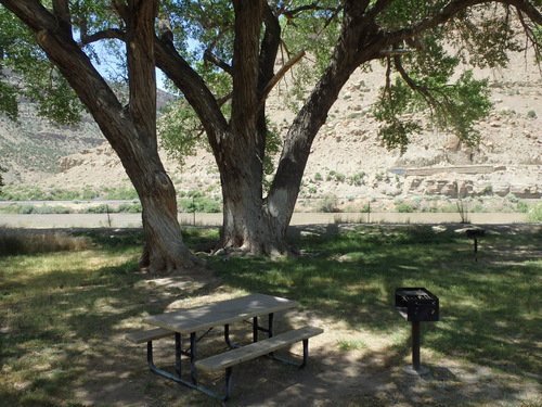 Our picnic area, the river was full (Big Snow Melt).