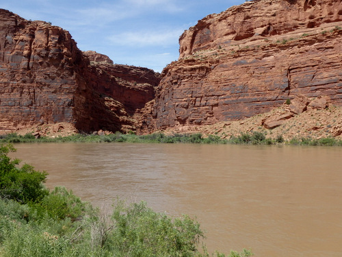 The Colorado River, running full level.