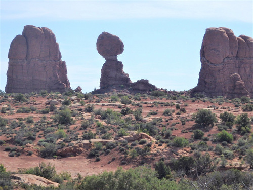 Balanced Rock, Arches NP, UT, by Tandem Bicycle.