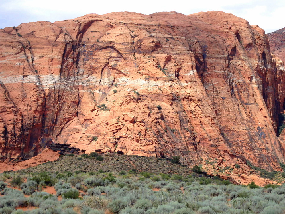 Orange and White Navajo Sandstone, near Snow Canyon State Park, Utah.