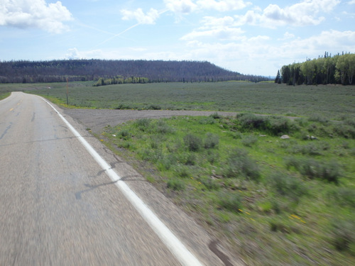 Generally cycling southeast on UT-143, Dixie NF.