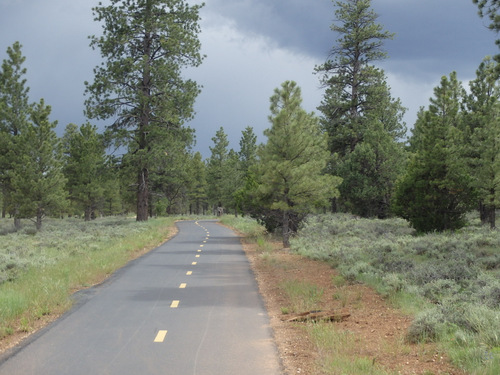 Back on the bike trail, heading for Bryce Canyon NP.