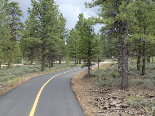 The bike trail for Bryce Canyon NP.