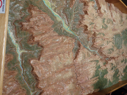 The Nature Center - 3D-Topology Map of the hiked area.