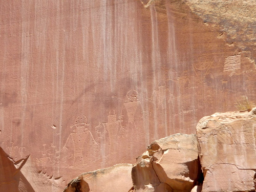 Petroglyphs Along Utah Highway-24.