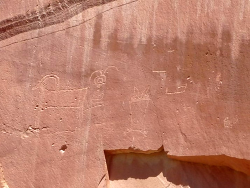 Petroglyphs Along Utah Highway-24.