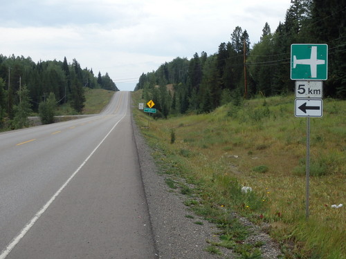 GDMBR: Airport Road, aka Lower Elk Valley Road, ahead is where we turn left.