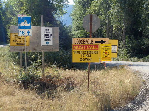 GDMBR: We will turn right for the Lodgepole River Road along the Elk River.