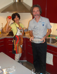 Lana, Italy: Ray and Letizia, our friends in South Tyrol