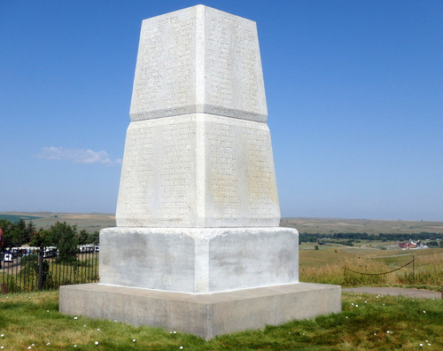 7th Cavalry Monument for the Soldiers who died here.