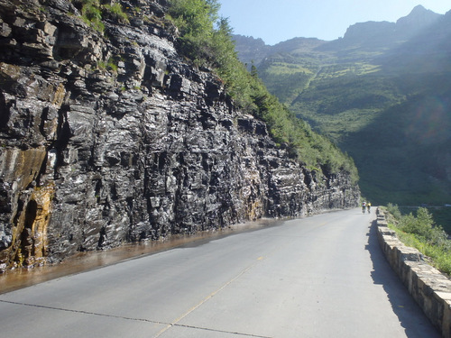 The Weeping Wall on the Going to the Sun Road.