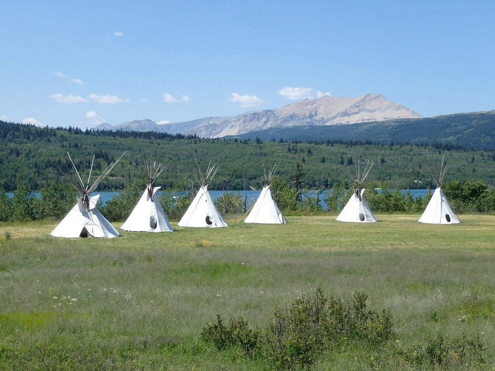 Just before arriving at Babb, we saw these Teepees.