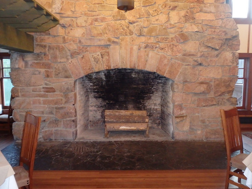 Yet another lodge fireplace.