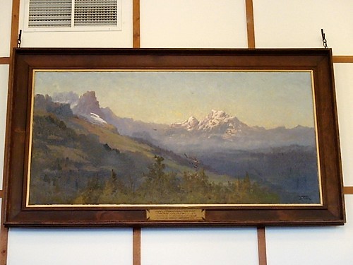 Many Glaciers Lodge Painting.