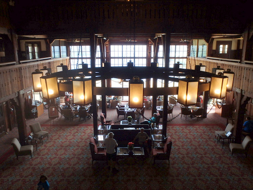 The main atrium of the Prince of Wales Lodge.