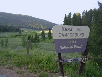 Blacktail Creek Campground Sign.
