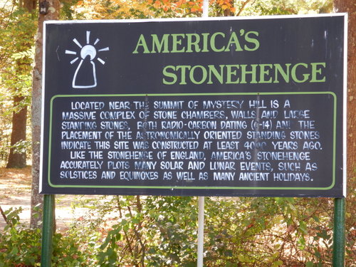 Entryway Sign for America's Stonehenge.