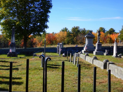 Fall Colors behind a Cemetery.