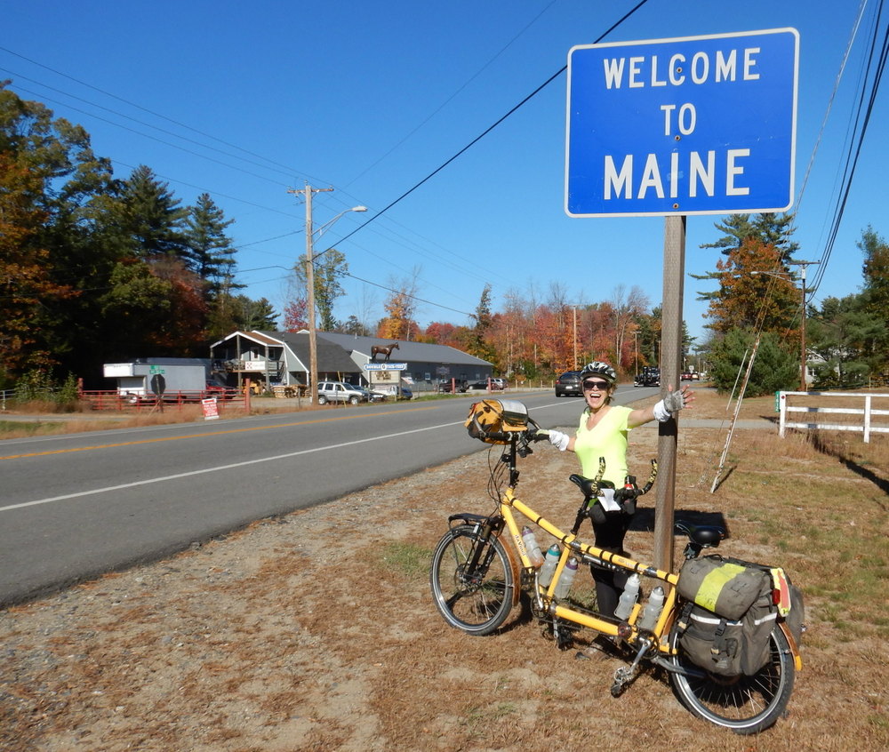Terry Struck and the Bee entering Maine!