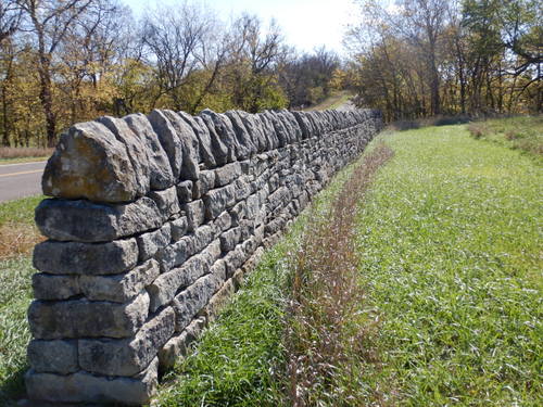 Recently restored/maintained stone fence.