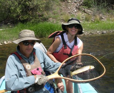 Terry lands a Brown Trout.