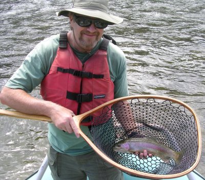 Dennis lands a fat Rainbow.