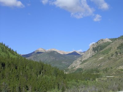 The view toward Monarch Pass, looking west.