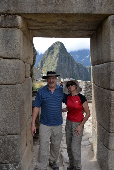 Machu Picchu: Dennis & Terry Struck at the Main Gate.