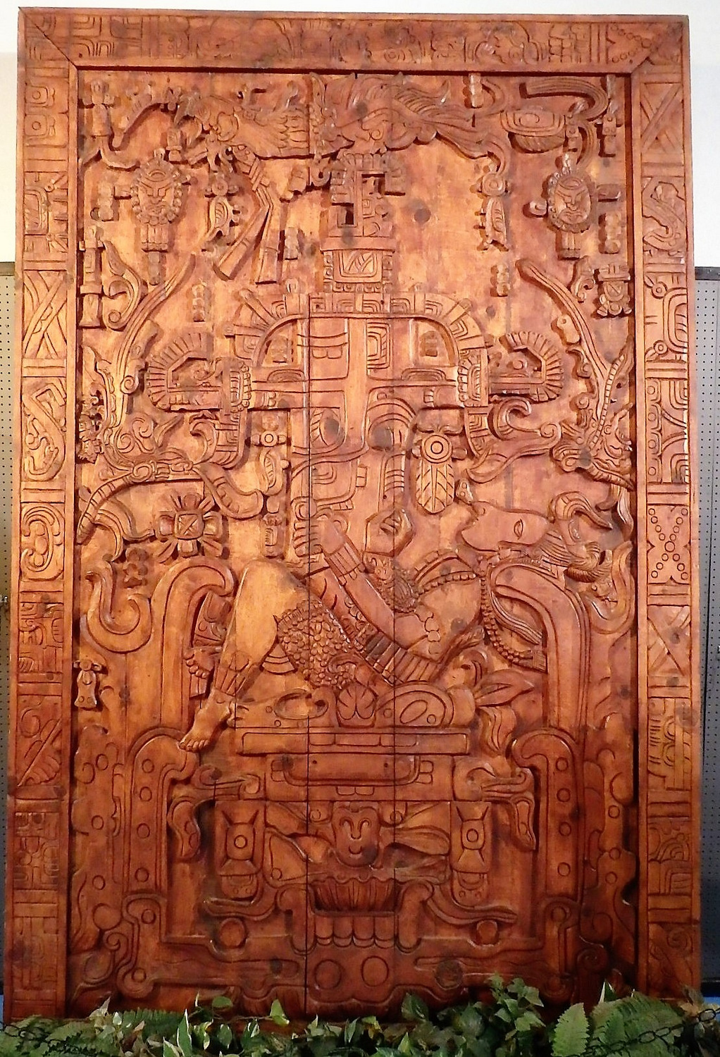 Wood relief copy of the Tomb-Lid for K'inich Janaab Pakal I.