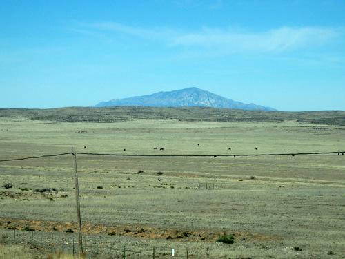 Looking north at the Capitan Mountains on US-380 (out of Roswell, NM).