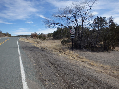 This was the sharp corner where NM-220 turns 90 degrees right.