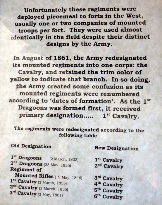The source units for the later [modern] Cavalry designations.