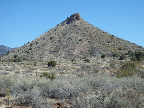 Round Mountain, a Tularosa Landmark.