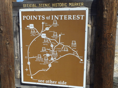 Roadside 'Points of Interest Map'.