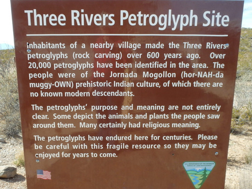 Three Rivers Petroglyphs Site.