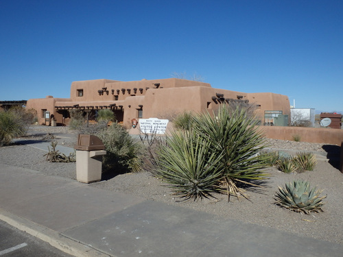 White Sands National Monument's Visitor Center building.
