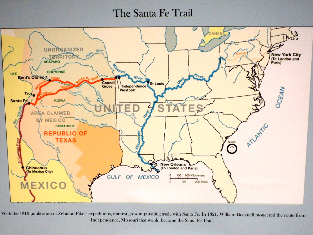 Santa Fe Trail Map.