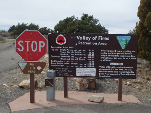 We started riding from the Parking Lot of the Valley of Fires Recreational Area site.