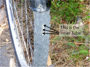 Worn Bicycle Touring Tire