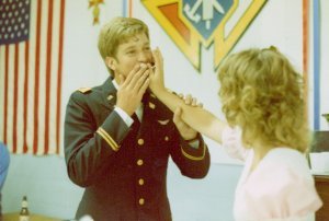 Terry feeding Dennis some Wedding Cake!