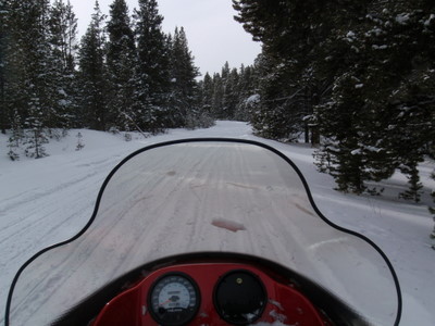 Drove a Sled (Snowmobile) around Turquoise Lake, Leadville, Colorado