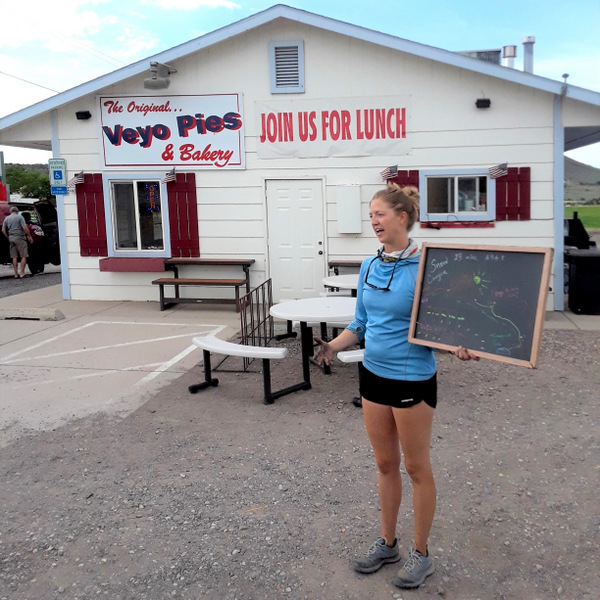 Julianna (Jules), presenting the Route Briefing.