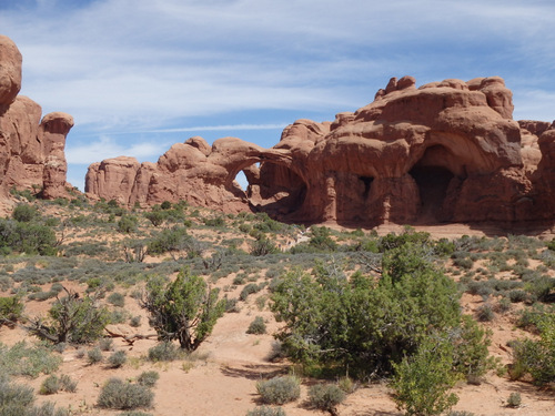 Viewing nature displays (more arches).