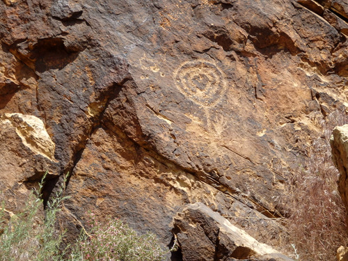 Petroglyphs at Parowan Gap, Utah.