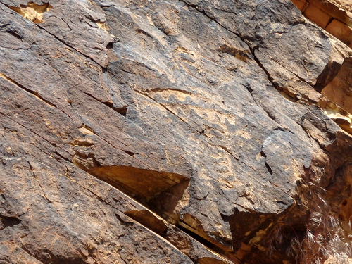 Petroglyphs at Parowan Gap, Utah.