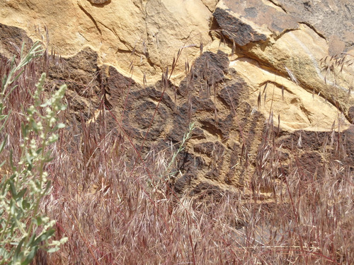 Petroglyphs at Parowan Gap, Utah.