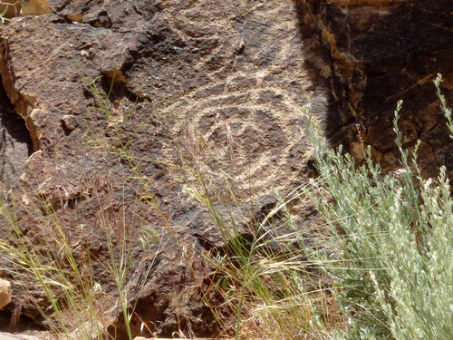 Petroglyphs at Parowan Gap, Utah.