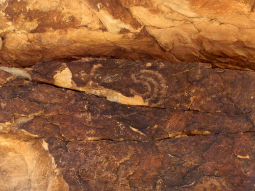 Petroglyphs at Parowan Gap, Utah.